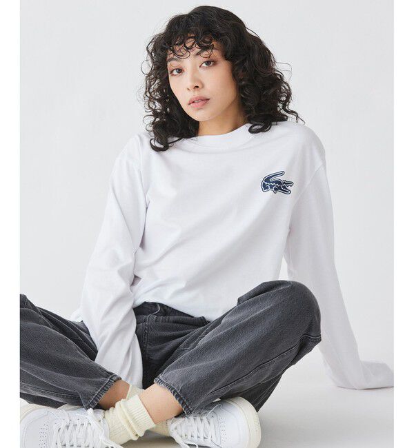LACOSTE「【オンライン限定】LACOSTE オーバーサイズ バックプリント ロングスリーブTシャツ」|Tシャツ・カットソー|