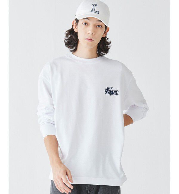 LACOSTE「【オンライン限定】LACOSTE オーバーサイズ バックプリント ロングスリーブTシャツ」|Tシャツ・カットソー|