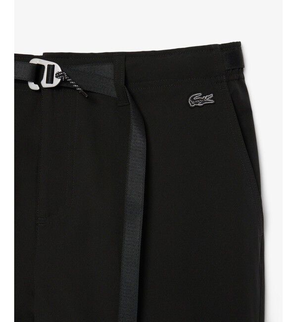 LACOSTE「撥水 テクニカルストレッチ ルーズフィットストレートスラックスパンツ」|スラックス|