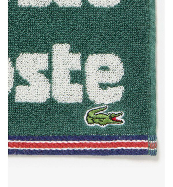 LACOSTE「ブランドネームロゴジャカードパイル地ハンカチタオル」|タオル|