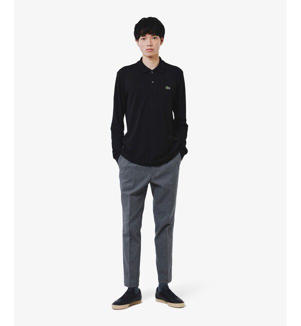 LACOSTE「スリムフィット ウールライクストレッチスラックス」|スラックス|