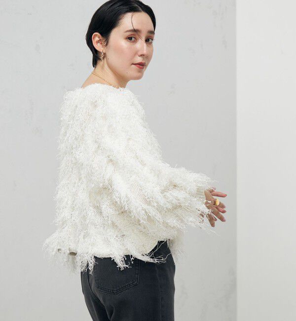 Laraaji「カットジャガードプルオーバーニット」|ニット・セーター|オフホワイト