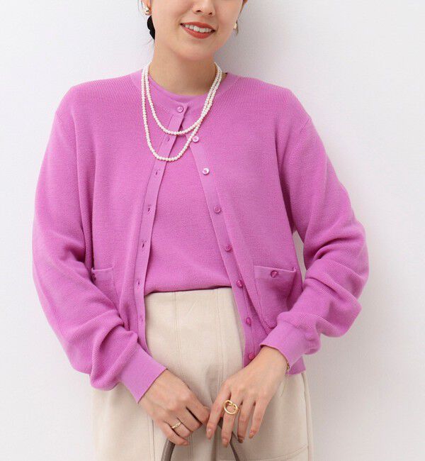 NOLLEY'S「《手洗い可能》ESPOIR 16G片畦5分袖プルオーバーニット」|ニット・セーター|