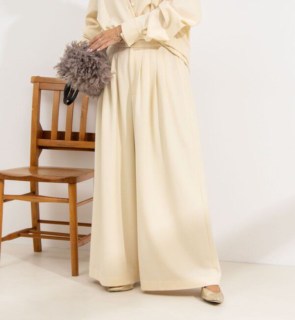 NOLLEY'S「◇【WEB限定サイズあり】《セットアップ対応》ウォッシャブルMannishワイドパンツ」|その他|