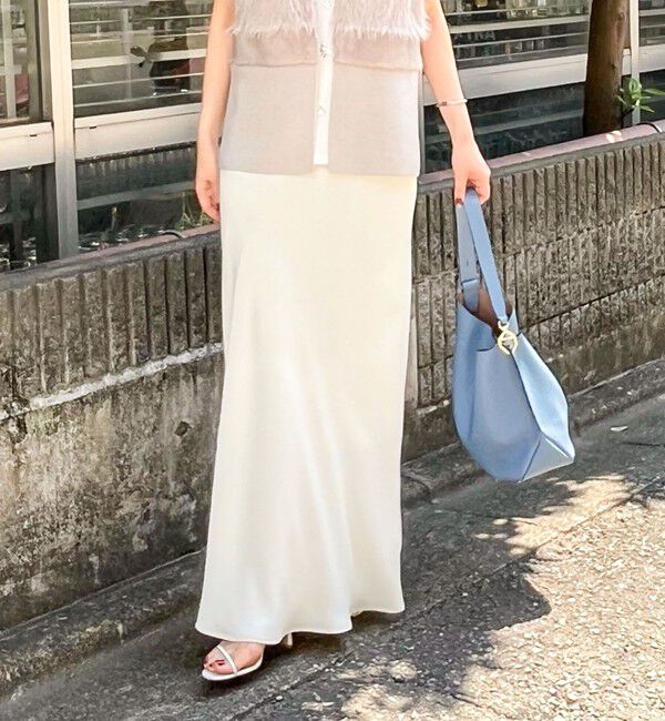 NOLLEY'S sophi「【追加】《オールシーズン対応》ウォッシャブルマットサテンナロースカート」|スカート|