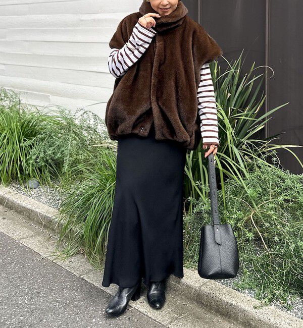 NOLLEY'S sophi「【追加】《オールシーズン対応》ウォッシャブルマットサテンナロースカート」|スカート|