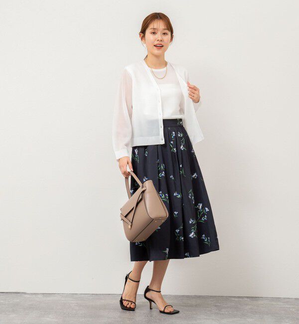 NOLLEY'S「《アンサンブル対応》ハーフシアーノースリーブプルオーバーニット」|ニット・セーター|