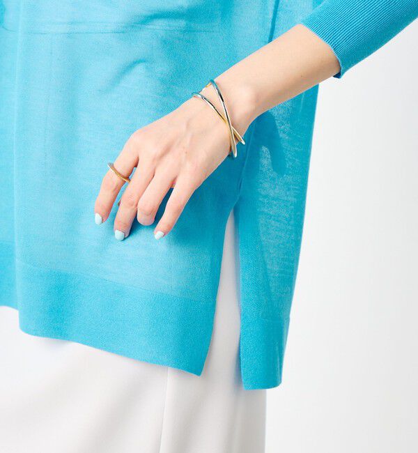 NOLLEY'S sophi「麻混シアーVネックプルオーバーニット」|ニット・セーター|