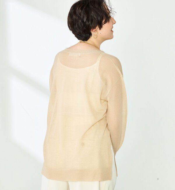 NOLLEY'S sophi「麻混シアーVネックプルオーバーニット」|ニット・セーター|