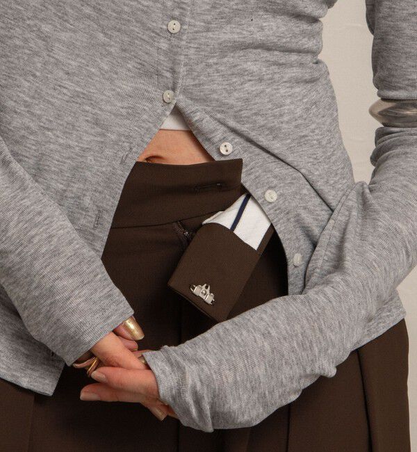 NOLLEY'S「【MAQWEL/マクウェル】リブクルーネックカーディガン」|カーディガン|