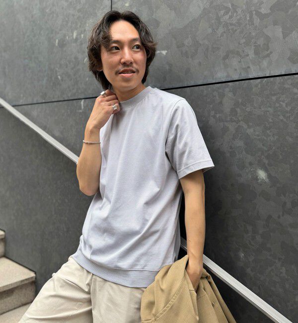 NOLLEY'S goodman「《ビジカジ対応》セミシルケットスムース ボーダードレスTシャツ 25SS」|Tシャツ・カットソー|