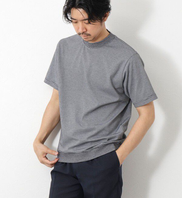 NOLLEY'S goodman「《ビジカジ対応》セミシルケットスムース ボーダードレスTシャツ 25SS」|Tシャツ・カットソー|