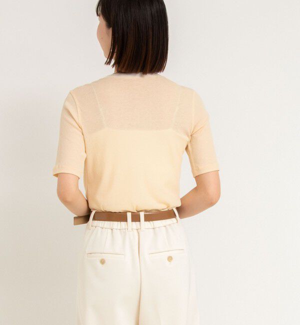 NOLLEY'S sophi「シアー配色トリミング半袖Tシャツ」|Tシャツ・カットソー|