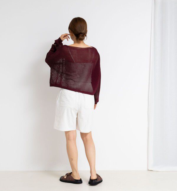 NOLLEY'S「《手洗い可能》ドライメッシュショートプルオーバーニット」|ニット・セーター|