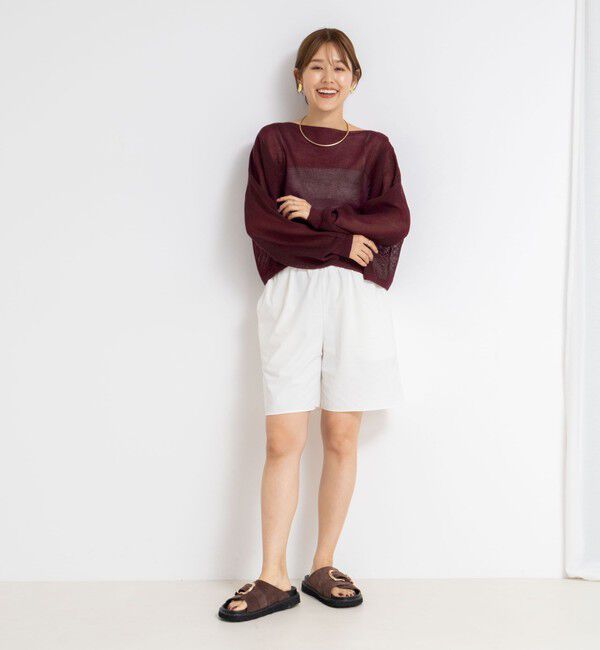 NOLLEY'S「《手洗い可能》ドライメッシュショートプルオーバーニット」|ニット・セーター|
