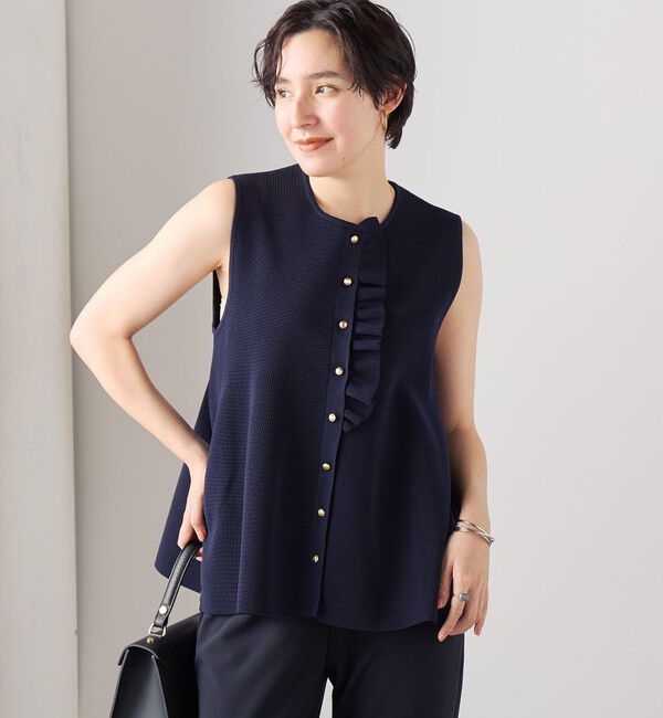NOLLEY'S「【追加】《手洗い可能》フリル付きペプラムベスト」|ベスト・ジレ|