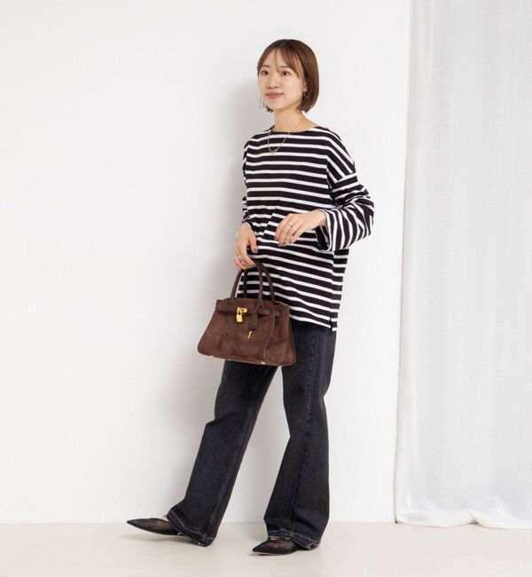 Rie Miller「BIGマリンボーダーボートネックプルオーバーカットソー」|Tシャツ・カットソー|