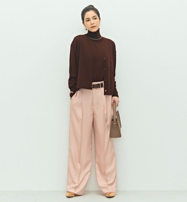 NOLLEY'S「《手洗い可能》《アンサンブル対応》18G天竺ゆったりVネックカーディガン」|カーディガン|