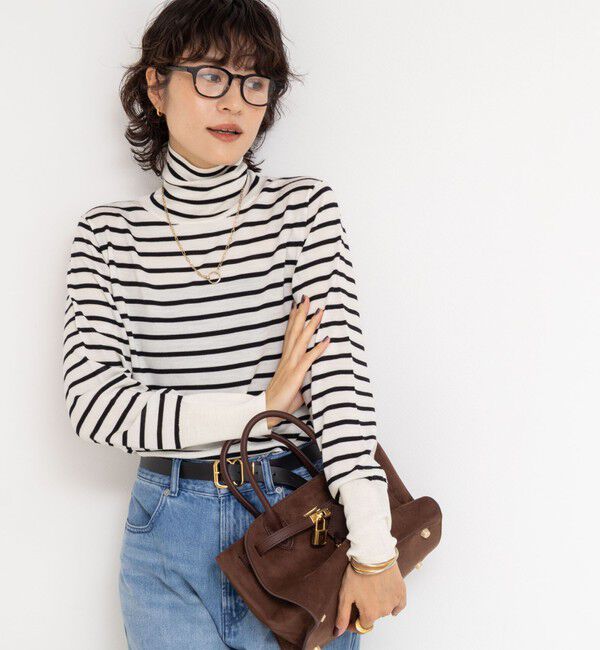 NOLLEY'S「《手洗い可能》《アンサンブル対応》18G天竺ハイネックプルオーバーニット」|ニット・セーター|