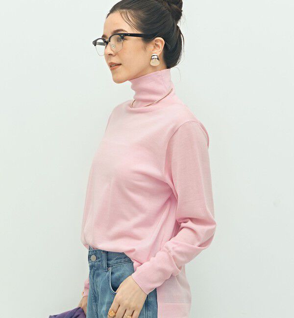 NOLLEY'S「《手洗い可能》《アンサンブル対応》18G天竺ハイネックプルオーバーニット」|ニット・セーター|