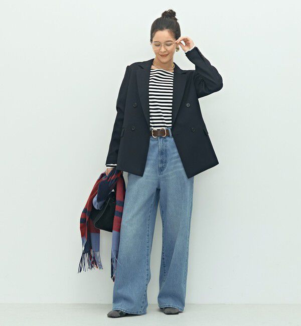 NOLLEY'S「《セットアップ対応》ウォッシャブルウール調ストレッチダブルジャケット」|テーラードジャケット|