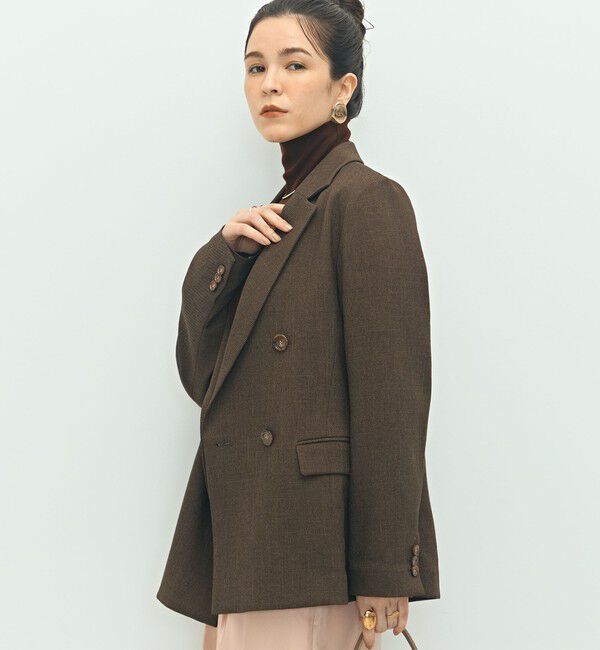 NOLLEY'S「《セットアップ対応》ウォッシャブルウール調ストレッチダブルジャケット」|テーラードジャケット|
