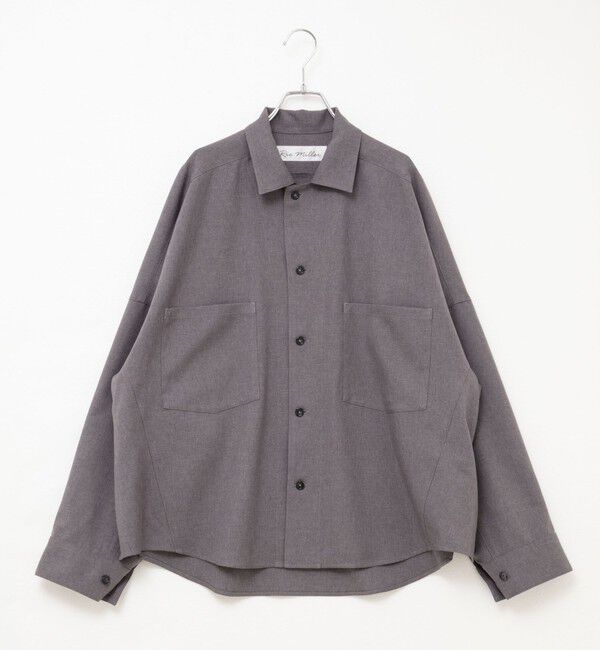 Rie Miller「《セットアップ対応》オープンカラービッグシルエットシャツ」|シャツ・ブラウス|