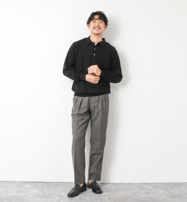 NOLLEY'S goodman「14G成型 ウォッシャブル NSN長袖ポロニット 25AW」|ニット・セーター|