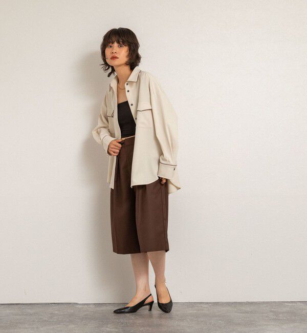 MAQWEL「【MAQWEL/マクウェル】パイピングシャツ」|シャツ・ブラウス|