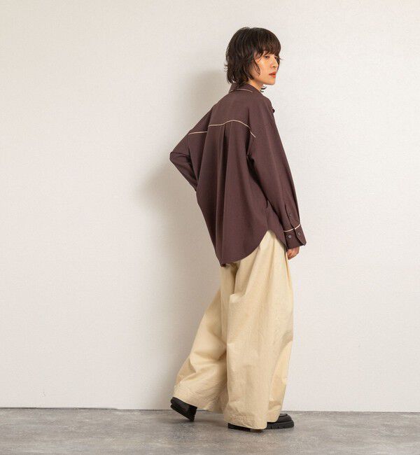 MAQWEL「【MAQWEL/マクウェル】パイピングシャツ」|シャツ・ブラウス|