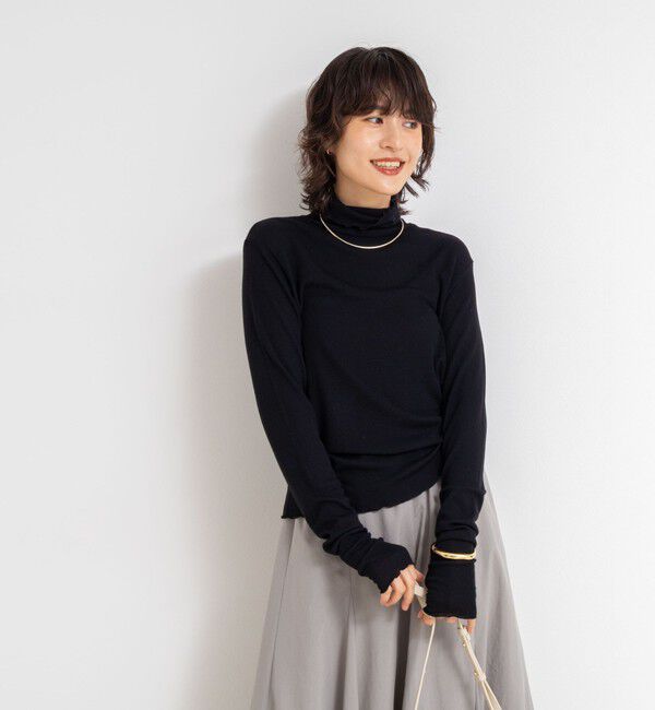 NOLLEY'S「MY STANDARD ウォッシャブルリブタートルネック」|Tシャツ・カットソー|