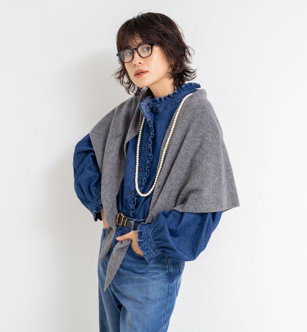 NOLLEY'S「《手洗い可能》カシミヤ混三角ストール」|ニット・セーター|