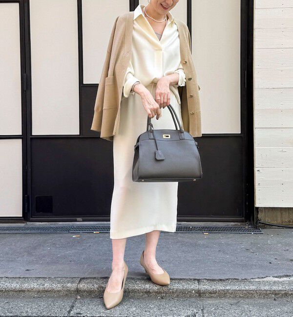 NOLLEY'S sophi「《morisachiシリーズとセットアップ対応》ウォッシャブルダブルサテンスキッパーブラウス」|シャツ・ブラウス|