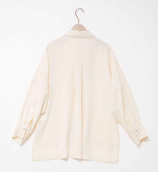 NOLLEY'S sophi「《morisachiシリーズとセットアップ対応》ウォッシャブルダブルサテンスキッパーブラウス」|シャツ・ブラウス|