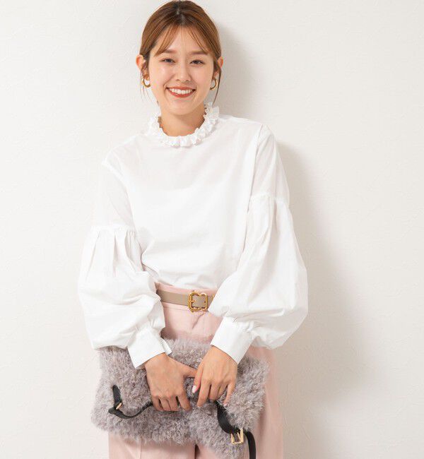 NOLLEY'S「【MARILYN MOON/マリリーンムーン】タックフリルボリュームブラウス」|シャツ・ブラウス|