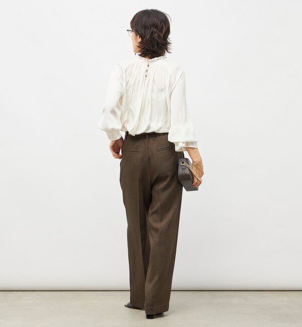 NOLLEY'S「ウォッシャブル2WAY割繊衿フリルブラウス」|シャツ・ブラウス|