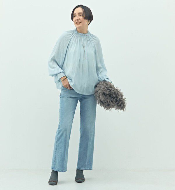 NOLLEY'S「ウォッシャブル2WAY割繊衿フリルブラウス」|シャツ・ブラウス|