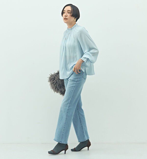 NOLLEY'S「ウォッシャブル2WAY割繊衿フリルブラウス」|シャツ・ブラウス|