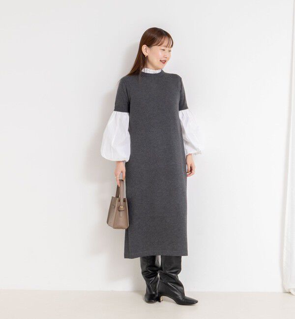 NOLLEY'S sophi「【MARILYN MOON/マリリーンムーン】14gwool 2way sleeve one-piece」|ワンピース|