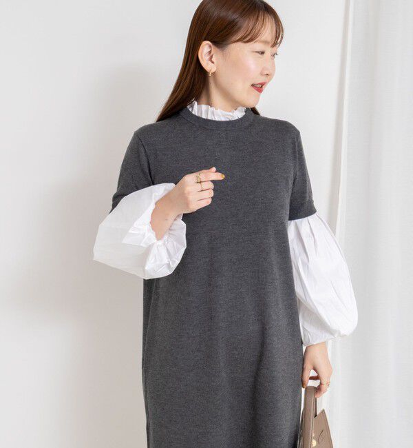 NOLLEY'S sophi「【MARILYN MOON/マリリーンムーン】14gwool 2way sleeve one-piece」|ワンピース|