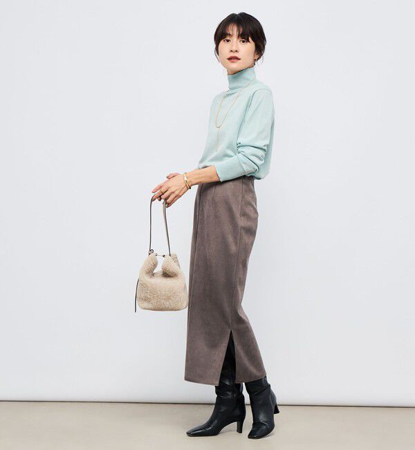NOLLEY'S sophi「ウォッシャブルスエードダンボールタイトスカート」|タイト|