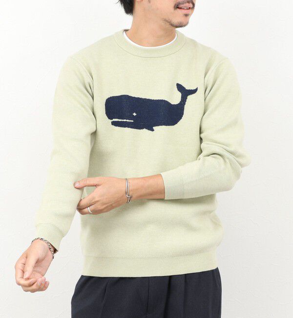 NOLLEY'S goodman「クジラWJQ ダブルジャカードニット 25AW」|ニット・セーター|イエローグリーン