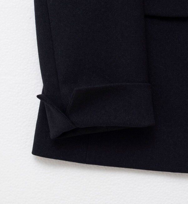 NOLLEY'S「《セットアップ対応》ウォッシャブルサージストレッチVネックジャケット」|ノーカラージャケット|