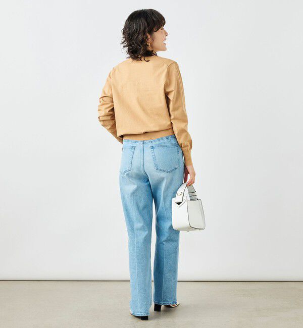 NOLLEY'S「《手洗い可能》コットンテックスクルーネックカーディガン」|カーディガン|