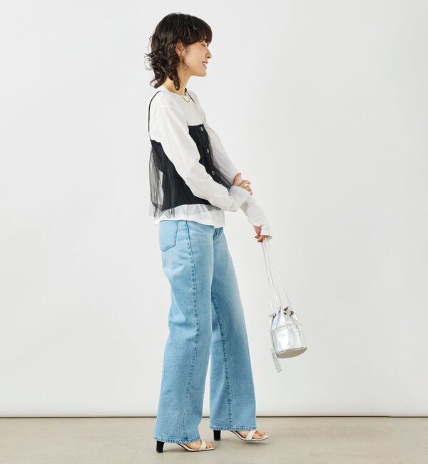 NOLLEY'S「《手洗い可能》チュールリブビスチェ」|キャミソール|