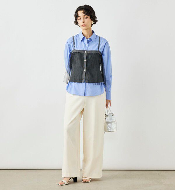 NOLLEY'S「《手洗い可能》チュールリブビスチェ」|キャミソール|