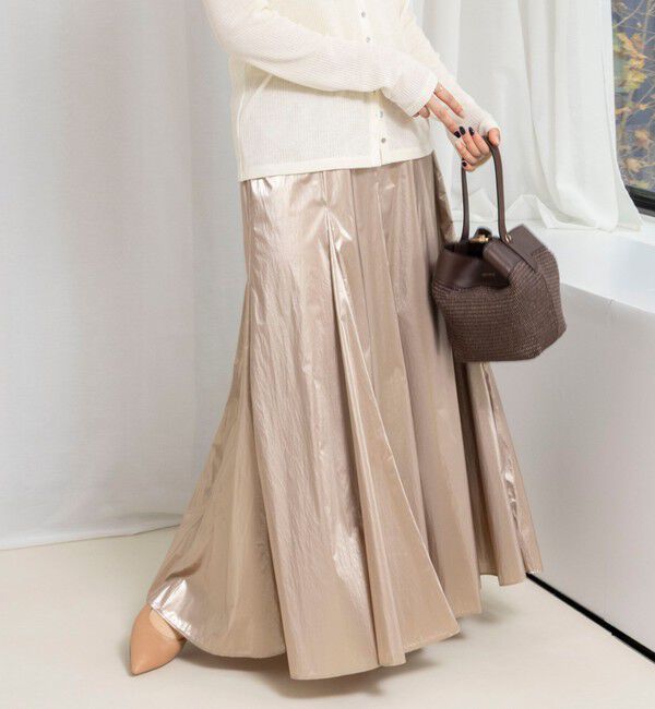 NOLLEY'S「45th limited editionウォッシャブルメタリックマチ入りマキシスカート」|スカート|