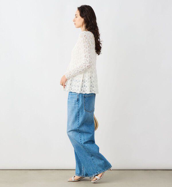 NOLLEY'S sophi「《セットアップ対応》ウォッシャブルストレッチレースペプラムプルオーバー」|シャツ・ブラウス|