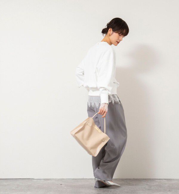 NOLLEY'S sophi「ウォッシャブルレース切替ロンT」|Tシャツ・カットソー|