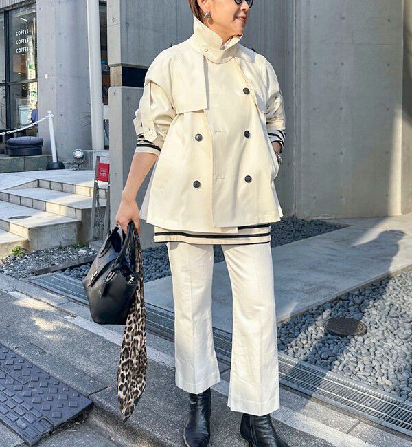 NOLLEY'S「NMPウォッシャブルショートトレンチコート」|ブルゾン・スタジャン|